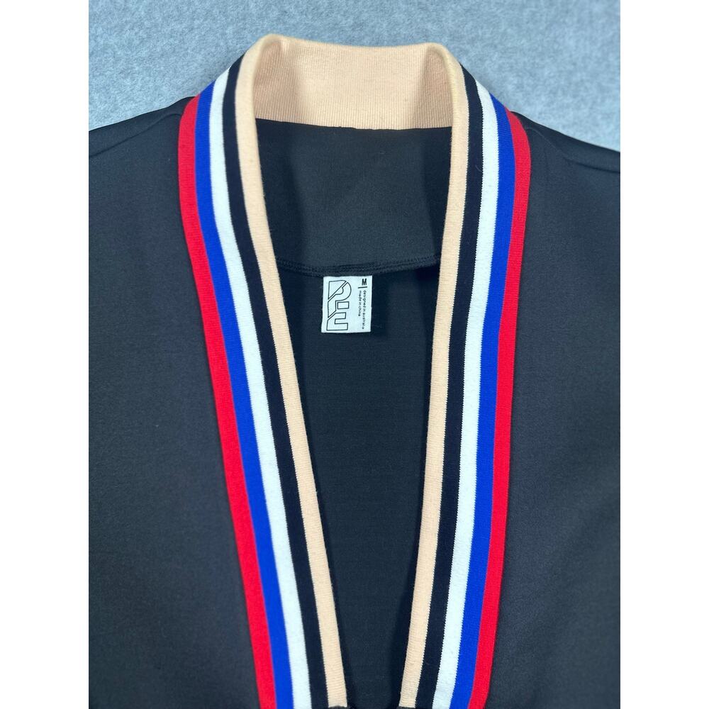 P.E Nation Plunging V Neck Jacket Women's Medium Black Long Sleeves Zip-Up - Picture 8 of 10